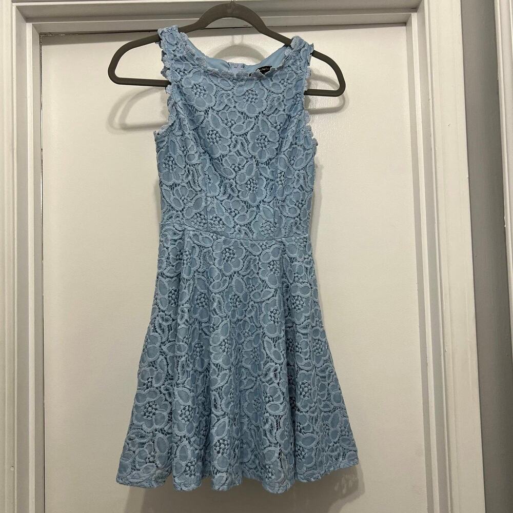 Jodi Kristopher Blue Lace Dress size 1